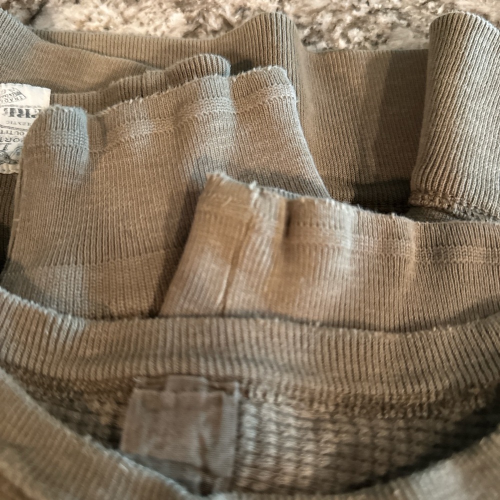 VTG Polo Ralph Lauren Olive Green Thermal Lined Crewneck Sweatshirt XL - Picture 7 of 8